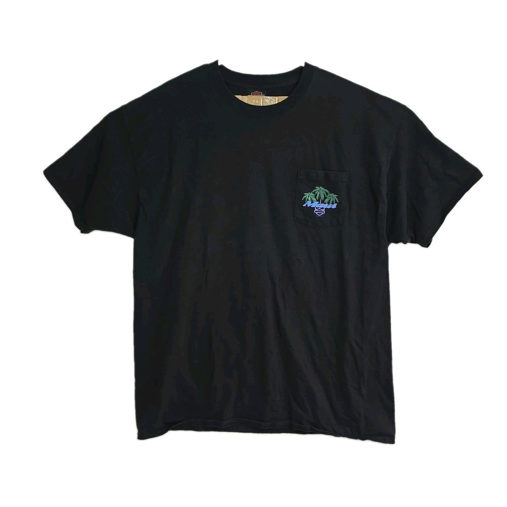 Harley-Davidson T-Shirt Men's Size 2XL Black Graphic Prints Maui‎ HI